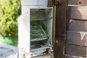 Fallrohrfilter für Regenwassernutzung im Garten