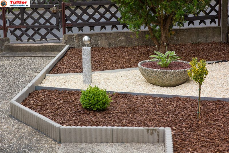Gartendeko Granitsäule und BetonDeko selbst gemacht