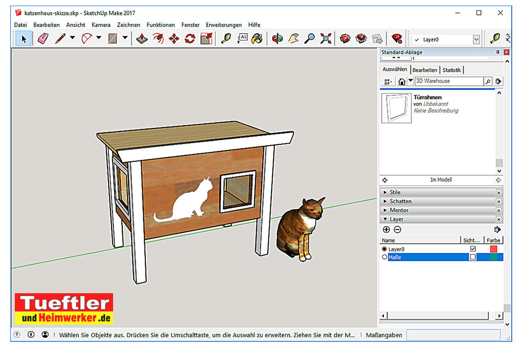 Katzenhaus-DIY-Projekt-Sketchup-Programm