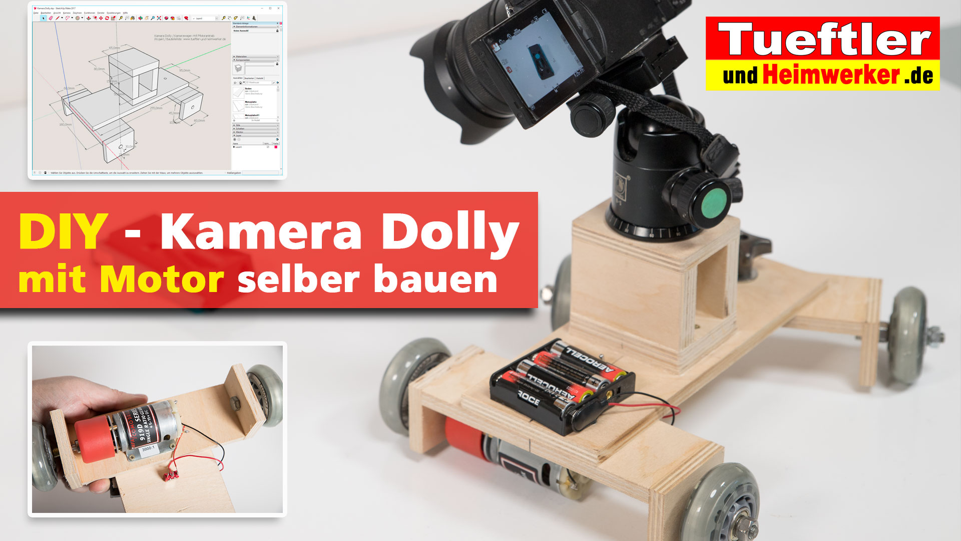 Kamera Dolly mit Motor selber bauen