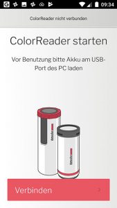 ColorReader-App-Verbinden