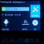 JGAURORA-A5-3D-Drucker-Test-Display-Fortschritt