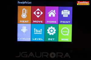 JGAURORA-A5-3D-Drucker-Test-Display-Hauptscreen