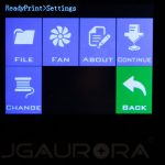 JGAURORA-A5-3D-Drucker-Test-Display-Settings