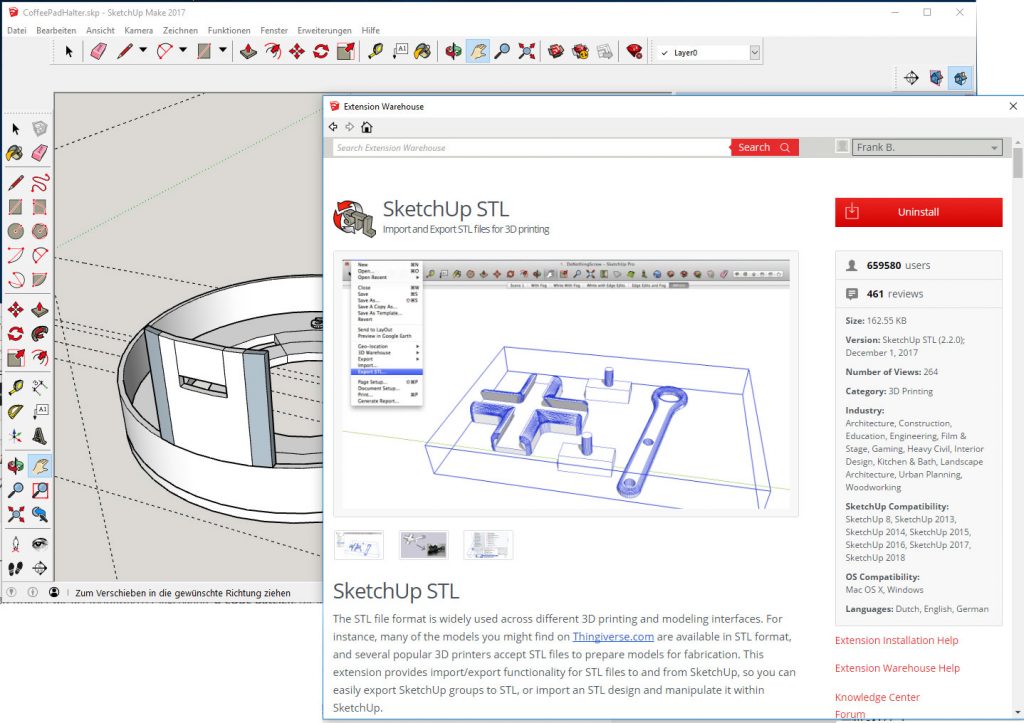 Sketchup STL-Export Plugin