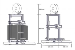 Artillery-Sidewinder-X1-Test-3D-Drucker-dimension