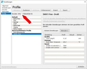Artillery-Sidewinder-X1-Test-Cura-nutzen-0-Cura-Drucker-Profil-Import-3