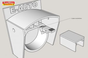 Free STL file Typ2-Halter mit Wetterschutzhaube und Verriegelung