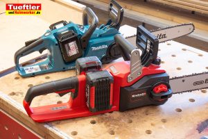 Einhell-GE-LC-36-35-LI-Test-Makita-DUC353PT2-DUC353Z-Vergleich-Titelbild-2