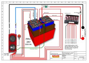 24V LiFePO4 Akku in Metallkiste mit Daly-BMS und Balancer Tueftler-Schaltplan