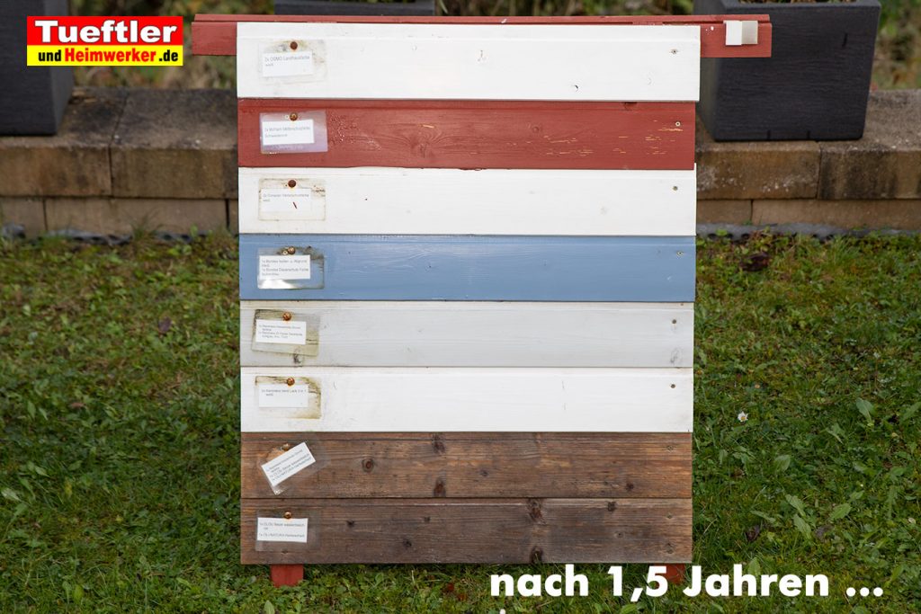 Holzfarben-Vergleich-deckende-Farben-Oele-nach-17-Monaten