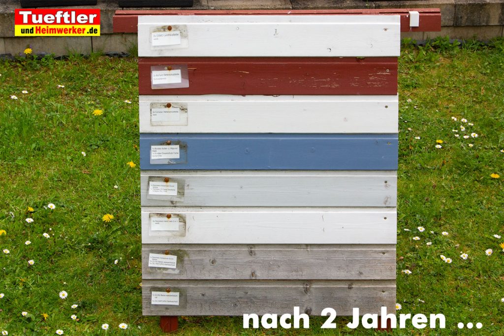 Holzfarben-Vergleich-deckende-Farben-Oele-nach-2-Jahren