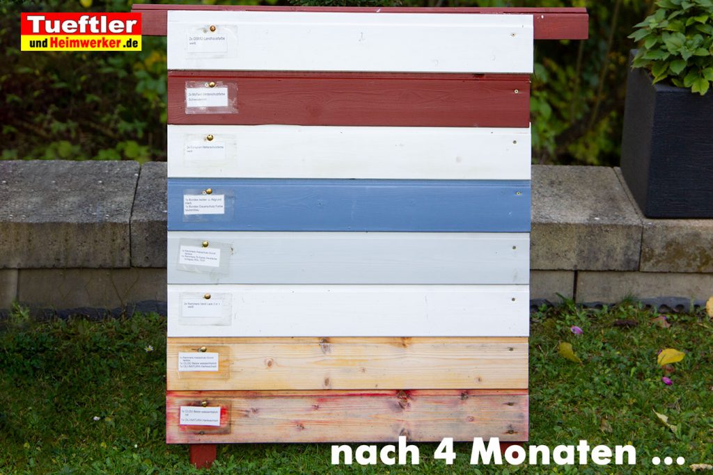 Holzfarben-Vergleich-deckende-Farben-Oele-nach-4-Monaten