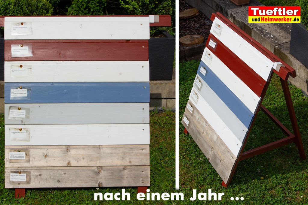 Holzfarben-Vergleich-deckende-Farben-Oele-nach-einem-Jahr