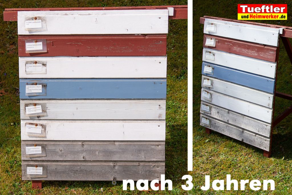 Holzfarben-Vergleich-deckende-Farben-Oele-nach3-Jahren