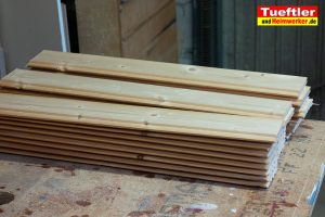 Holzschutz-Farbtest-Profilbretter