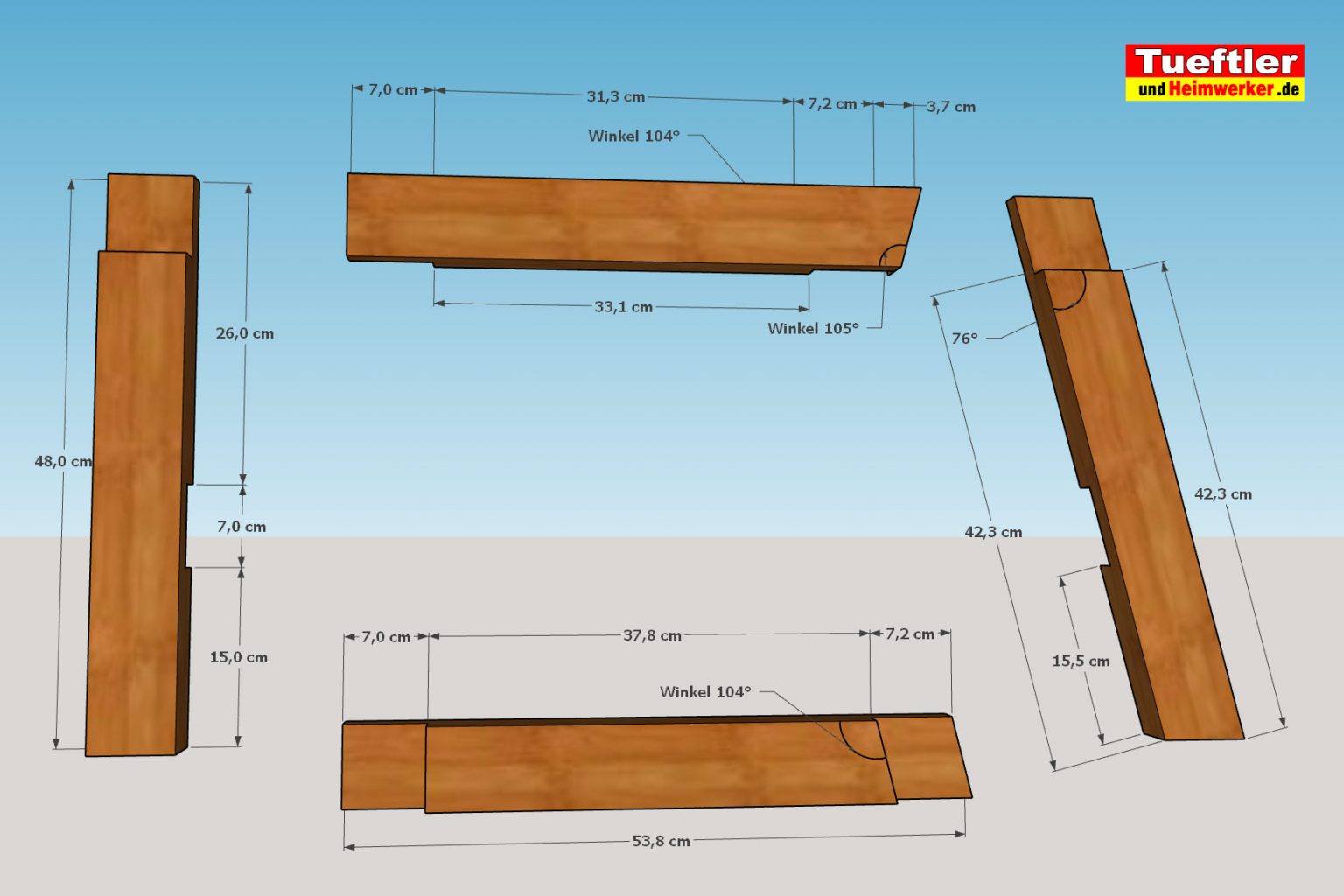 Holzbank bzw. Gartenbank selbst gebaut