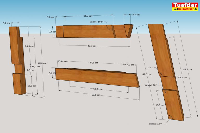 Holzbank bzw. Gartenbank selbst gebaut