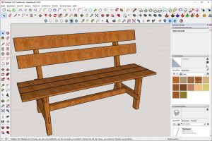 Holzbank-Sketchup-Projekt