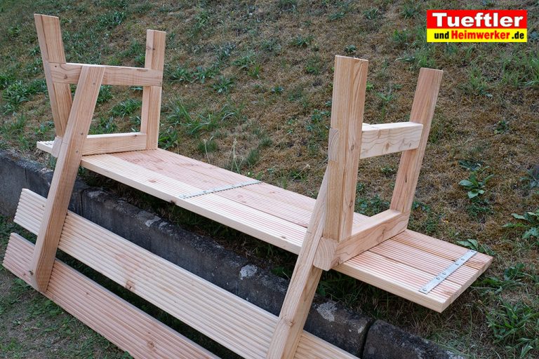 Holzbank bzw. Gartenbank selbst gebaut