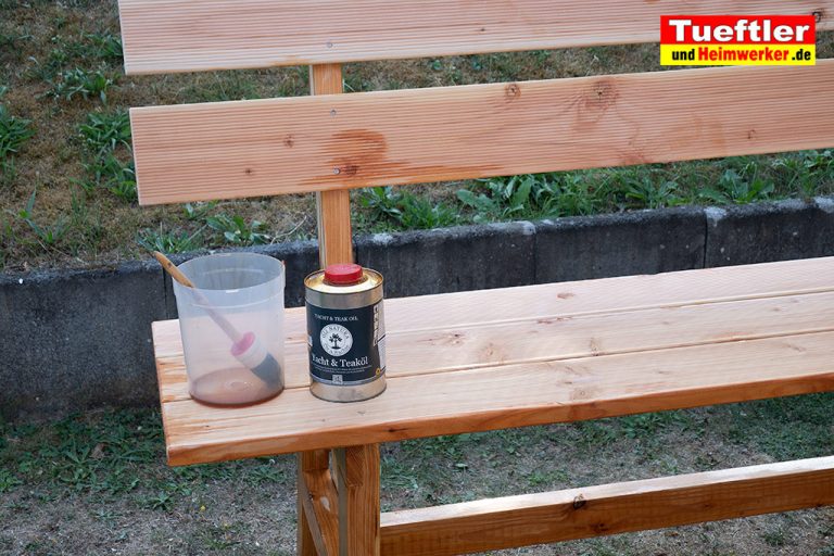 Holzbank bzw. Gartenbank selbst gebaut