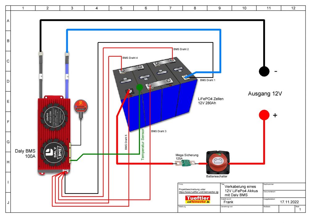 LiFePo4-Akku-in-Reihe-schalten-Batterie-Balancer -einbauen-Schaltplan-Skizze-mit-Victron-Balancer 