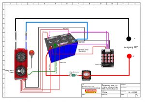 12V LiFePO4-Akku Verkabelung mit Balancer Schaltplan