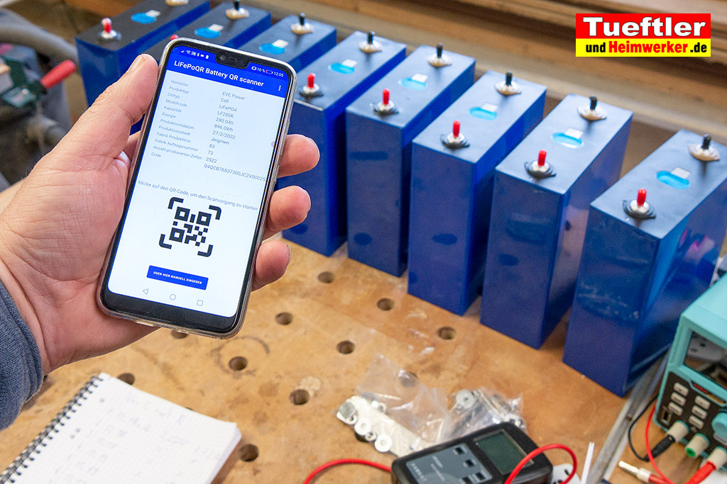 Lifepo4 Eve Zellen Test Tezepower QR Code testen Tueftler und 