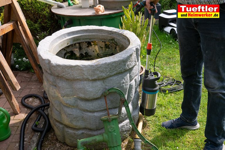 RegenfasspumpeGardenaTestRegentonneeinbauenDIYPruefenobhoehe
