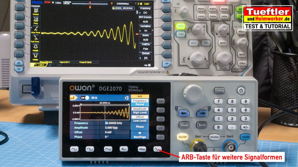 Owon-DGE2070 Test-Arbitraer-Funktionsgenerator