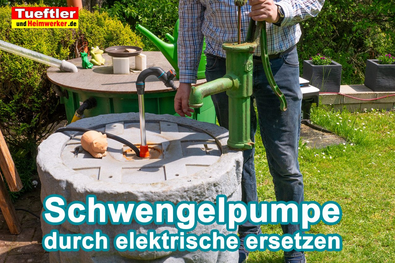 Gardena Regenfasspumpe ersetzt Handschwengelpumpe